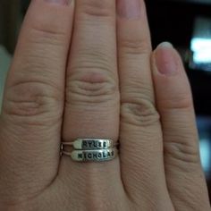 Tessa Klyde Terry Date Ring, Family Rings, Ring Name, Name Ring, Ring Inspiration, Name Rings, Personalized Ring, Ring Stacking, Personalized Rings