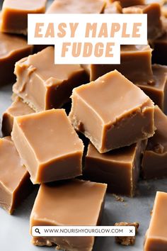 easy maple fudge recipe made with only 3 ingredients