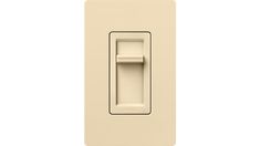 a white light switch on a white background