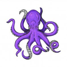 an octopus is purple in color with silver sparkles