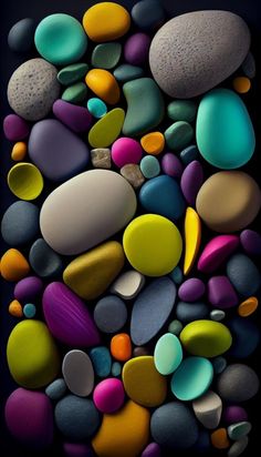 an image of colorful rocks and pebbles