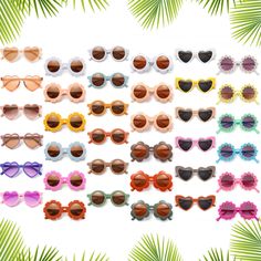 PRICES MAY VARY. Various Patterns: you will get 36 pieces of baby sunglasses in total, which are available in multicolor, including 6 different shapes, 6 pieces of each shape; The rich styles can satisfy your babies various demand Sturdy and Lightweight: our lovely baby boy sunglasses are made of quality acrylic and PC, sturdy and hard, not easy to break, comfortable and lightweight to wear, no worry about that the long time using will cause too much burden for your children Cute and lively: the Boys Sunglasses, Flower Sunglasses, Baby Sunglasses, Cute Sunglasses, Cute Frames, Round Flower, Girl With Sunglasses, Kids Sunglasses, Pharmacy Gifts