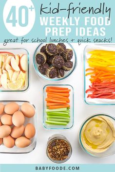 Weekly Food Prep Ideas, Food Prep Ideas, Weekly Food Prep, Family Meal Prep, Easy Breakfasts, Delicious Clean Eating, Prepped Lunches, Nutritious Snacks