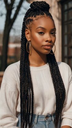 hairstyles to do with goddess box braids Low Tension Protective Styles, Large Knotless Box Braids, Cornrows With Curls, Black Cornrows, Black Brides Hairstyles, Large Knotless, Knotless Box Braids