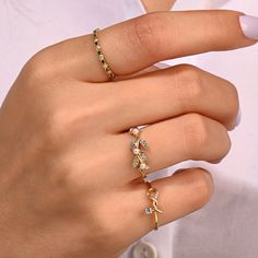 "Unique Design Pearl Gemstone Rings, Nature Inspired Real Gold Rings by Norm Jewels Handcrafted and Minimalist The Ring Details ✪ 14k Solid Gold (also in 10, 18K) ✪ Made to Order ✪ Gold Color Options: Rose Gold, Yellow Gold, White Gold ✪ Top Width: 6.70 mm ✪ Band Width: 1.80 mm ✪ Thickness: 1.25 mm ✪ Gemstone: AAA Grade White Cubic Zirconia ✪ Ready to Ship in 7 Business Days 🛠 Norm Jewels' pieces are handcrafted by 15-30 years of experienced craftsmen and made to order. 🛠 Free Custom Engraving Layering Diamond Necklaces, Love Knot Ring, Emerald Wedding Rings, Nature Inspired Rings, Green Emerald Ring, Silver Diamond Ring, Promise Rings For Her, Gold Ring Stack, Gold Band Ring