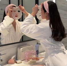 A Mirror, Brushing, The Mirror, A Woman, Mirror, Hair, White