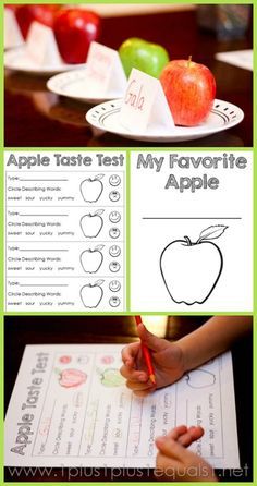 1 Plus 1 Plus 1 Equals 1 has a FREE Apple Taste Test printable for you. Us it to allow your children to taste apples and decide which one they like better. (scheduled via http://www.tailwindapp.com?utm_source=pinterest&utm_medium=twpin&utm_content=post9536256&utm_campaign=scheduler_attribution) Apple Taste Test, Apple Unit Study, 1 Plus 1, Preschool Apple Theme, Apple Lessons, Apple Preschool