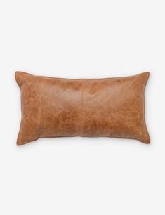 Sabrea Pieced Leather Lumbar Pillow Leather Lumbar Pillow, Pillow On Bed, Taupe Leather, Long Lumbar Pillow, Leather Pillow, Organic Style, Exclusive Furniture, Kitchen Nook, Outdoor Furniture Collections