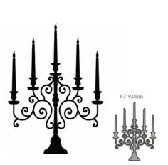 an iron candelabra is shown with the measurements for each candle holder and height