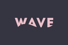 the word wave on a dark background with pink and white letters that spell out it's name