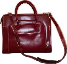 Rectangular Red Bags For Business Trips, Red Rectangular Bags For Business Trips, Red Formal Briefcase, Red Briefcase For Formal Use, Burgundy Rectangular Satchel For Business, Burgundy Rectangular Satchel For Office, Rectangular Burgundy Satchel For Office, Red Rectangular Briefcase For Business, Red Square Formal Satchel