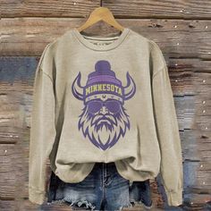 Football Sweatshirt, Minnesota, Retro Fashion, Football, Sweatshirts, American Football