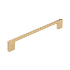 a brass cabinet handle on a white background