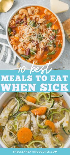 10 Best Meals To Eat When You're Sick-whether you have a coldthe fluor just are under the weatherthese recipes are the best comfort food when sick Meals To Eat When Sick, Comfort Food When Sick, Best Meals, Under The Weather, Best Comfort Food