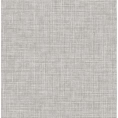 a light gray fabric textured wallpaper with small squares and horizontal lines on it