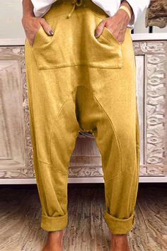 String Pocket, Harem Pants Women, Mini Robes, Loose Pants, Lounge Pants, Wholesale Clothing, Casual Fall, Daily Fashion, Bottoms Pants