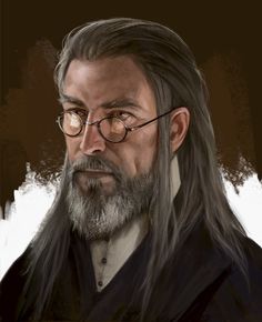 an old man with long hair and glasses