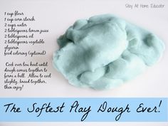 the softest play dough ever is made with only two ingredients and it's easy to make