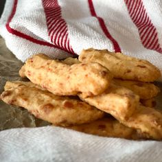 some fried food sitting on top of a towel