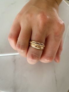 Back to the basics with our simple gold band - the one that goes with everything and makes the perfect stacker ring. *Made to order (Processing time of 7-8 business days) Adjustable Yellow Gold Timeless Midi Rings, Adjustable Timeless Yellow Gold Midi Rings, Timeless Adjustable Yellow Gold Midi Rings, Timeless Adjustable Gold Midi Rings, Double Band Stackable Everyday Bands, Everyday Double Band Stackable Bands, Adjustable Yellow Gold Thick Band Stackable Rings, Adjustable Thick Band Yellow Gold Stackable Rings, Adjustable Thick Band Stackable Rings In Yellow Gold