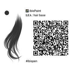 a black and white image of a long hair with the text libspaint lea - hair base