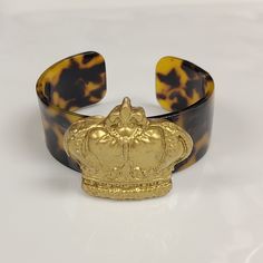 Carol Cassisa Carol Cassisa Crown Tortoise Shell Cuff - Little Miss Muffin Children & Home Classic Chic, Accessories Unique, Tortoise Shell, 10k Gold, Tortoise, Your Style, Shells, Gold Plate, Plating