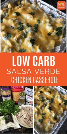 low carb salsa verde chicken casserole is an easy and delicious side dish