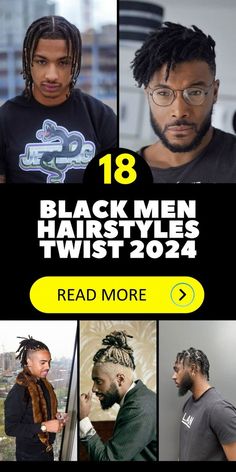 Black men's hairstyles with twists are all the rage in 2024. This year, short two-strand twists and long, natural locks are in vogue. For a modern twist, consider combining these styles with a sleek fade haircut. Whether you prefer the simplicity of natural hair with braids or want to experiment with dyed hair, these twist hairstyles offer a wide range of options for men. Twist Fade Haircut, Men’s Twists Hairstyles, Men With Short Locs, Twists For Black Hair Men, Men’s Twist Hairstyles Black, Twisted Hairstyles For Men, Medium Two Strand Twists Men, Men’s Short Loc Styles, Micro Twists Men