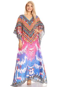 This caftan dress cover up is made of a lightweight material with no structure so that it drapes effortlessly and elegantly. It is very forgiving and loose fitting for maximum comfort and best wear. Colors are very vibrant and unique. Each dress is handmade and timeless. Where To Buy Swimsuits, Loose Dress Outfit, Long Caftan Dress, Swimsuit With Shorts, Flowy Design, Caftan Dress, Floral Print Maxi Dress, Swimsuit Fashion, Kaftan Dress