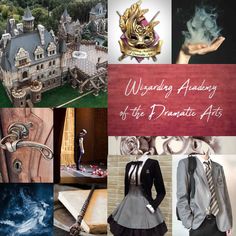 Wizarding Academy of the Dramatic Arts - Harry Potter Wizarding schools aesthetic 12/12 Magical School, Wizard School