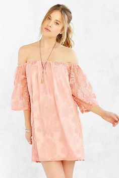 Honey Punch Embroidered Mesh Off-The-Shoulder Dress - Urban Outfitters Honey Punch, Urban Dresses, Urban Wear, Urban Outfits, Womens Maxi Dresses, Beauty Blogger, Gorgeous Dresses, Off Shoulder Dress, Off The Shoulder