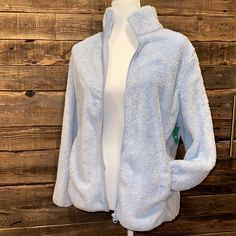 Light Baby Blue Fuzzy Zip Up Size Small Christmas Gift Idea! Blue Outerwear For Spring Loungewear, Cozy Blue Outerwear For Loungewear, Blue Casual Cozy Outerwear, Cozy Blue Outerwear For Spring, Cozy Blue Spring Outerwear, Cozy Blue Long Sleeve Outerwear, Light Blue Cozy Outerwear For Fall, Blue Cozy Fit Long Sleeve Outerwear, Blue Long Sleeve Cozy Fit Outerwear