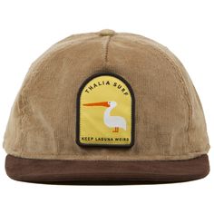 Thalia Surf Keep Laguna Weird Hat Brown Flat Brim Hat With Embroidered Logo, Brown Adjustable Hat With Embroidered Logo, Adjustable Brown Hat With Embroidered Logo, Casual Brown Hat With Embroidered Patch, Casual Brown Hat With Logo Patch, Brown Hat With Embroidered Logo, Brown Adjustable Snapback Hat For Travel, Adjustable Brown Snapback Hat For Travel, Brown Snapback Hat For Travel