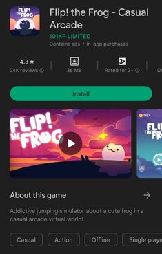 the app for flip the frog, which is also available on iphones and ipads