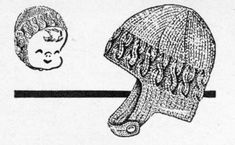 an old drawing of a child's head and ear