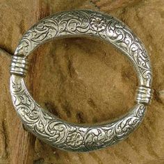 Sterling silver bangle bracelet - Blossoming Majesty | NOVICA