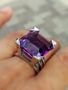 "Amethyst statement ring, Amethyst diamonds ring,14k solid gold Amethyst ring, huge big gold Amethyst ring, birthstone ring, purple ring, purple All Of My Love by Sigal Shohat Shalit. --------------------------------------------------------------------------------- Please watch the video of this ring set on my Instagram page at this link: https://www.instagram.com/p/BM7PGb0jv2P/ --------------------------------------------------------------------------------- Amethyst celebrationRing. The ring i 60 Birthday, Amethyst Cocktail Ring, Gold Drop Necklace, Purple Stone Rings, Huge Rings, Purple Ring, Golden Rings, Gold Amethyst Ring, Statement Rings Diamond