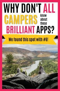 a person laying in bed with the words why don't all campers know about these brilliant apps?