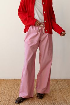 Our signature Pop Pant, crafted with 100% cotton poplin. A year round closet staple, featuring a wide leg fit, customizable rise and drawcord waist. Set it up with — The Pop Button Down or Rib Tank Made in LA Cotton Trousers For Daywear, Wide Leg Cotton Bottoms For Daywear, Cotton Straight Pants For Daywear, Straight Cotton Pants For Daywear, Cotton Wide Leg Parachute Pants For Loungewear, Straight Leg Cotton Parachute Pants For Loungewear, High-waisted Cotton Drawstring Bottoms, Cotton Parachute Pants With Drawstring, Cotton Wide Leg Pants With Drawstring