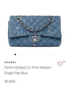 the chanel denim quilted clutch bag is on sale