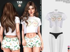 The Sims Resource - AVOCADO SET-476 (T-SHIRT) BD1256 Sims Legacy Challenge, Sims 4 Cheats, Avocado T Shirt, Play Sims 4, Pelo Sims, Sims 4 Game Mods, Sims 4 Gameplay, Sims 4 Teen