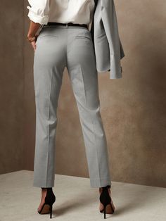 Ryan Straight Pant | Banana Republic Factory Versatile Straight Hem Office Pants, Tailored Straight Office Pants, Tailored Straight Pants For Office, Workwear Bottoms With Zip Fly And Straight Hem, Versatile Straight Hem Bottoms For Office, Versatile Office Bottoms With Straight Hem, Stretch Dress Pants With Pockets For Work, Tailored Straight Pants For Work, Versatile Dress Pants For Work With Welt Pockets