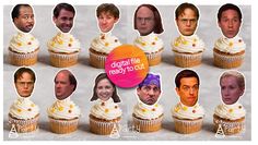 the many faces of men and women in cupcakes