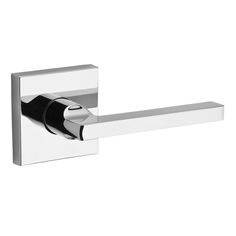 an image of a chrome door handle on a white background