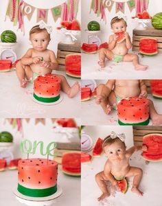 Watermelon Party Ideas, Watermelon Birthday Party Theme, Birthday Photobooth, Smash Cake First Birthday, Fruit Birthday Party, Watermelon Birthday Parties, Watermelon Cake, First Birthday Pictures