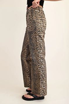 Leopard Flare Jeans Flare jeans with side and back pockets, belt loops and front button and zipper closure. Small Waist: 30" Length: 41" Medium Waist: 32" Length: 42" Large Waist: 34" Length: 43" Leopard Flares, Promotion Dresses, Mail Icon, Snapchat Icon, Twitter Icon, Rose Jewelry, Bag Icon, Jeans Flare, Small Waist