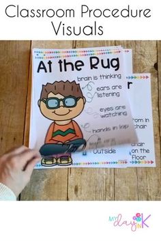 a classroom poster with the words at the pug and an image of a person sitting on