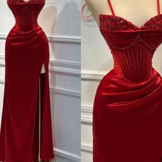 Brand New Red Prom Dress Never Worn With Tags Elegant Prom Dresses Long Sequin, Red Prom Dresses For Black Women, Beachy Fancy Dresses, Long Red Dresses Formal, Red Matric Dresses, Silk Red Hoco Dress, Red Corset Top Dress, Candy Apple Red Bridesmaid Dresses, Casino Theme Hoco Dress