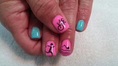 Triathlon nails Sports Nails, Swim Bike Run, Hard Nails, Nail Time, Awesome Nails