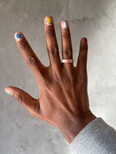 Lil Yachty Nail Art, Men Nail Art, Stud Nails, Man Nails, Men Nail, Black Gel Nails, Finger Art